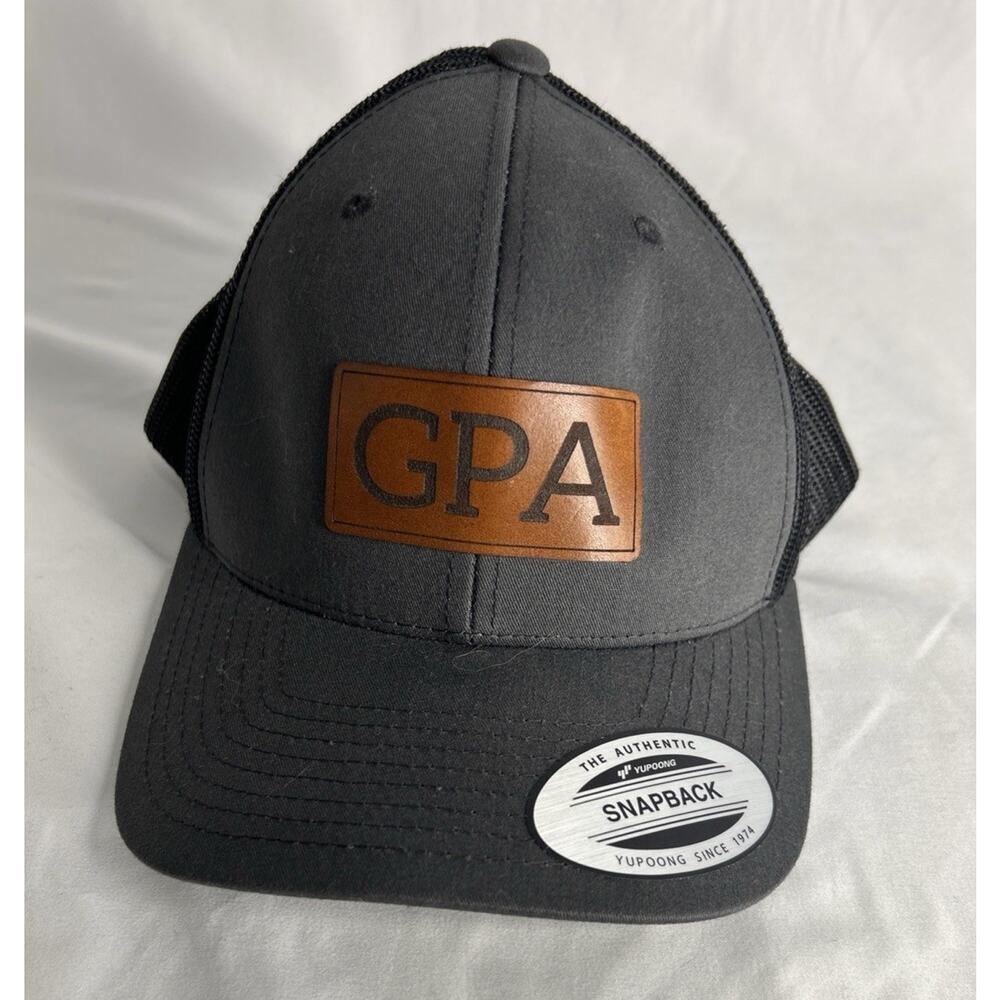 Trucker Style GPA Best Grandpa Patch Snapback Hat Cap NWOT Authentic Yupoong